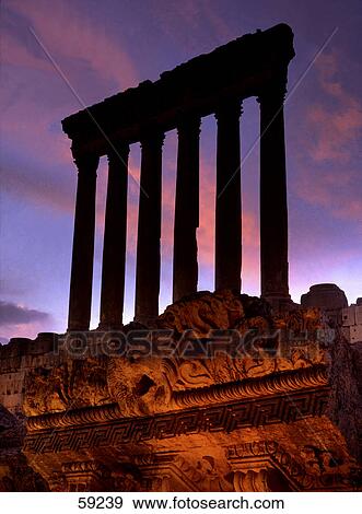 Low angle view of old ruins of temple, Lebanon, Middle East, Asia View Large Photo Image Stock Photo - Low angle view of old ruins of temple, Lebanon, Middle East, Asia . Fotosearch