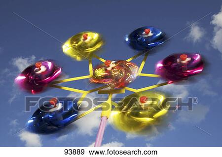 Low angle view of pinwheels View Large Photo Image Stock Photo - Low angle view of pinwheels . Fotosearch