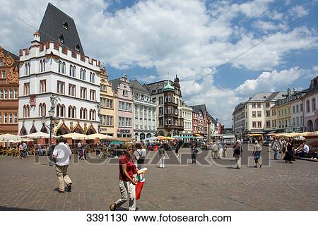 Main market with Steipe, Trier, Rhineland-Palatinate, Germany View Large Photo Image Stock Image - Main market with Steipe, Trier, Rhineland-Palatinate, Germany . Fotosearch