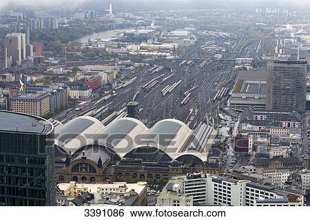 Stock Photograph - Main station, Frankfurt am Main, Hesse, Germany . Fotosearch