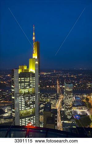Main Tower and Commerzbank Tower, Frankfurt am Main, Hesse, Germany View Large Photo Image Stock Photography - Main Tower and Commerzbank Tower, Frankfurt am Main, Hesse, Germany . Fotosearch