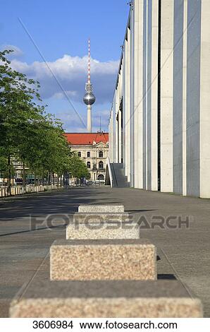Picture - Marie-Elisabeth-Lueders-Haus and television tower, Berlin, Germany . Fotosearch