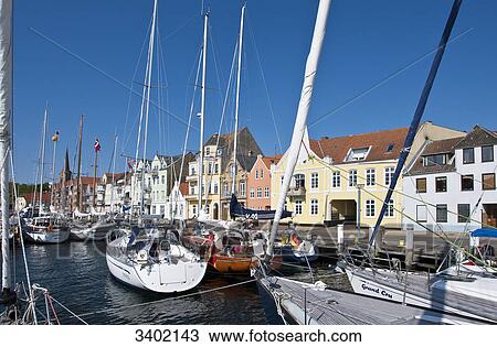 Stock Image - Marina, Sonderburg, Denmark . Fotosearch