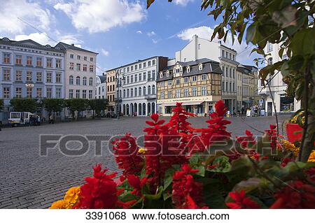Stock Photo - Market place, Schwerin, Mecklenburg-Western Pomerania, Germany . Fotosearch