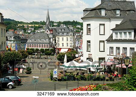 Market place with town hall, Mayen, Rhineland-Palatinate, Germany View Large Photo Image Stock Photo - Market place with town hall, Mayen, Rhineland-Palatinate, Germany . Fotosearch