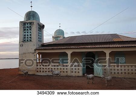 Stock Photo - Mosque, Gambia, West Africa, Africa . Fotosearch