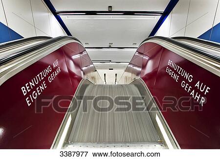 Moving staircase, elevated view View Large Photo Image Stock Photo - Moving staircase, elevated view . Fotosearch