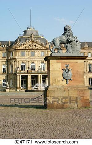 Neues Schloss, Stuttgart, Baden-Wuerttemberg, Germany View Large Photo Image Stock Image - Neues Schloss, Stuttgart, Baden-Wuerttemberg, Germany . Fotosearch
