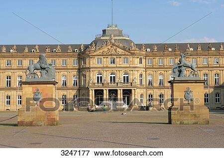 Neues Schloss, Stuttgart, Baden-Wuerttemberg, Germany View Large Photo Image Stock Photo - Neues Schloss, Stuttgart, Baden-Wuerttemberg, Germany . Fotosearch