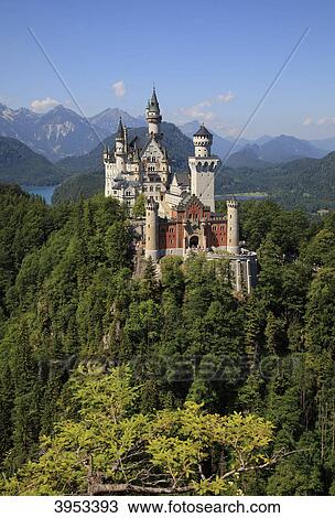 Stock Image - Neuschwanstein Castle, Bavaria, Germany . Fotosearch