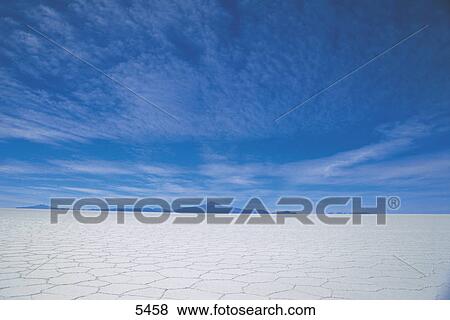 Stock Photo - Panoramic view of salt lake, Salar de Uyuni, Bolivia . Fotosearch