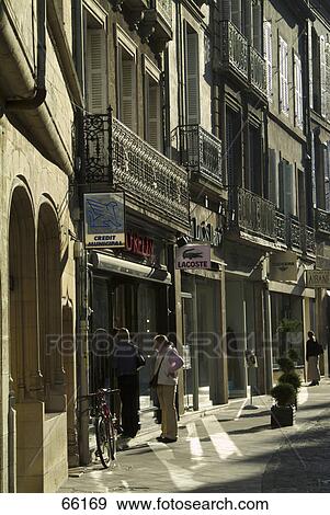 People at shops in alley, Dijon, Cote-D'Or departement, France View Large Photo Image Stock Photo - People at shops in alley, Dijon, Cote-D'Or departement, France . Fotosearch