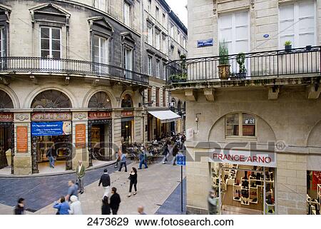Stock Photo - People in city, Bordeaux, Gironde, Aquitaine, France . Fotosearch