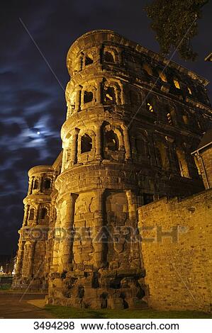 Porta Nigra, Trier, Rhineland-Palatinate, Germany, Europe View Large Photo Image Stock Photo - Porta Nigra, Trier, Rhineland-Palatinate, Germany, Europe . Fotosearch