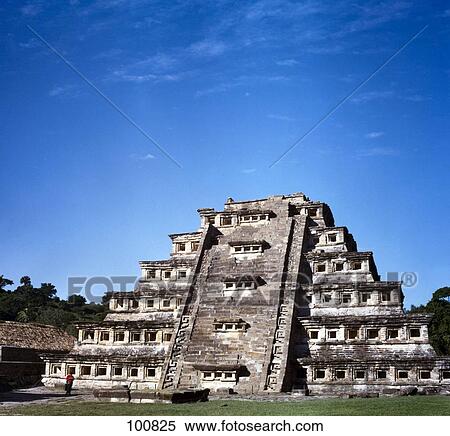Stock Photography - Pyramid of Niches, El Tajin, Veracruz, Mexico . Fotosearch