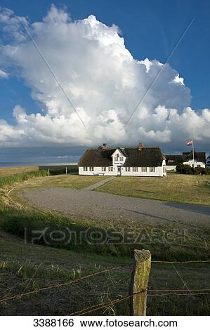 Reed-thatched houses, Rantum, Sylt, Germany View Large Photo Image Stock Photograph - Reed-thatched houses, Rantum, Sylt, Germany . Fotosearch