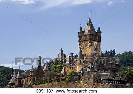 Stock Photo - Reichsburg, Cochem, Rhineland-Palatinate, Germany . Fotosearch