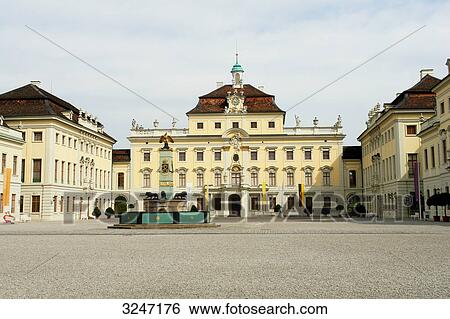 Stock Photograph - Residenzschloss, Ludwigsburg, Baden-Wuerttemberg, Germany . Fotosearch