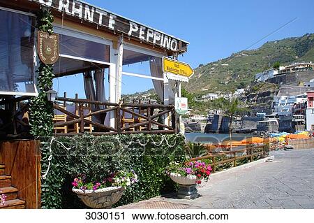 Restaurant at the coast of Sant Angelo, Ischia, Campania, Italy View Large Photo Image Stock Image - Restaurant at the coast of Sant Angelo, Ischia, Campania, Italy . Fotosearch