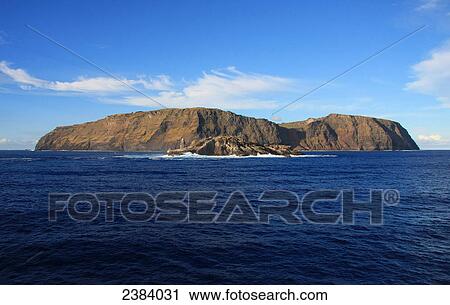 Stock Image - Rock formations at seaside, Easter Island, Chile . Fotosearch
