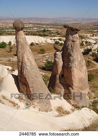 Rock formations on landscape, Cappadocia, Anatolia, Turkey View Large Photo Image Stock Photography - Rock formations on landscape, Cappadocia, Anatolia, Turkey . Fotosearch