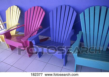 Row of adirondack chairs View Large Photo Image Stock Photo - Row of adirondack chairs . Fotosearch