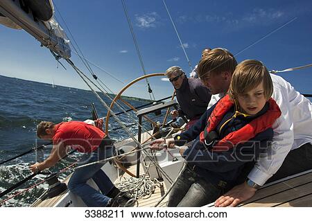 Stock Image - Sailing trip between Flensburg and Sonderburg on the Baltlc Sea . Fotosearch