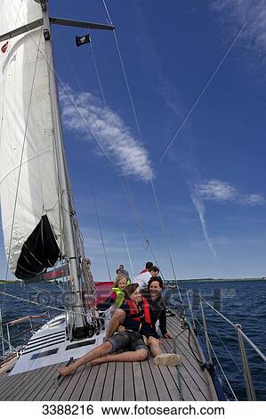Stock Photograph - Sailing trip between Flensburg and Sonderburg on the Baltlc Sea . Fotosearch