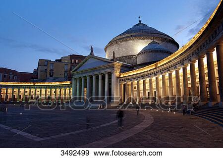 San Francesco di Paola, Piazza del Plebiscito, Naples, Campania, Italy, Europe View Large Photo Image Stock Photo - San Francesco di Paola, Piazza del Plebiscito, Naples, Campania, Italy, Europe . Fotosearch