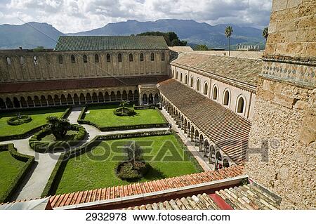 Santa Maria Nuova cathedral, Monreale, Italy View Large Photo Image Stock Photo - Santa Maria Nuova cathedral, Monreale, Italy . Fotosearch