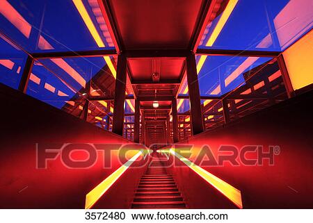 Stock Image - Schachtzeichen, Zeche Zollverein, Essen, Ruhr, North Rhine-Westphalia, Germany, Europe . Fotosearch