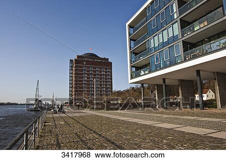Seafront and Augustinum, Hamburg, Germany, Europe View Large Photo Image Stock Photo - Seafront and Augustinum, Hamburg, Germany, Europe . Fotosearch
