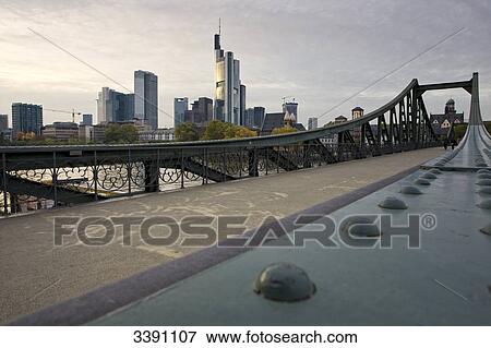 Stock Photo - Skyline, Frankfurt am Main, Hesse, Germany . Fotosearch