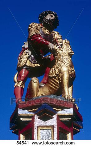 Statue against blue sky, Berne, Switzerland View Large Photo Image Stock Image - Statue against blue sky, Berne, Switzerland . Fotosearch