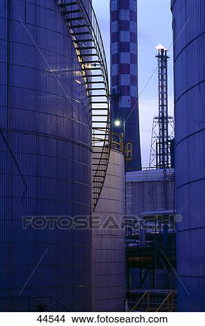 Storage tanks in oil refinery View Large Photo Image Picture - Storage tanks in oil refinery . Fotosearch