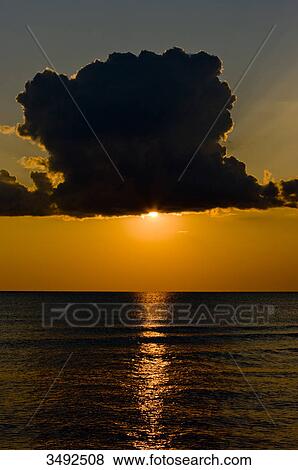 Sunset at tyrrhenian sea, Campania, Italy, Europe View Large Photo Image Stock Photo - Sunset at tyrrhenian sea, Campania, Italy, Europe . Fotosearch