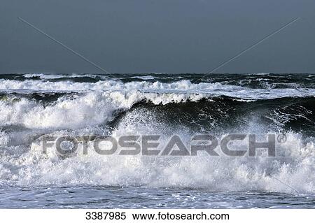 Surf at the North Sea coast, Sylt, Germany View Large Photo Image Stock Photography - Surf at the North Sea coast, Sylt, Germany . Fotosearch