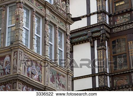 Tempelhaus, Hildesheim, Germany, detail View Large Photo Image Stock Image - Tempelhaus, Hildesheim, Germany, detail . Fotosearch