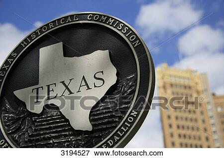 Texas Historical Commission Medallion, San Antonio, USA, close-up View Large Photo Image Stock Photo - Texas Historical Commission Medallion, San Antonio, USA, close-up . Fotosearch