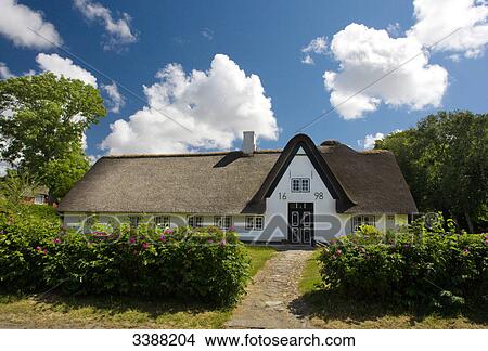 Thatched-roof house in Keitum, Sylt, Germany View Large Photo Image Picture - Thatched-roof house in Keitum, Sylt, Germany . Fotosearch