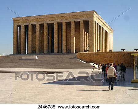 Stock Photo - Tourists at mausoleum, Kemal Ataturk's Mausoleum, Ankara, Turkey . Fotosearch