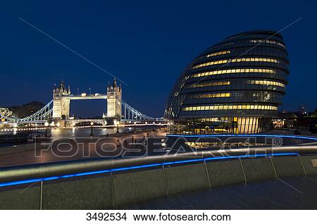 Tower Bridge and City Hall, London, England, UK, Europe View Large Photo Image Picture - Tower Bridge and City Hall, London, England, UK, Europe . Fotosearch