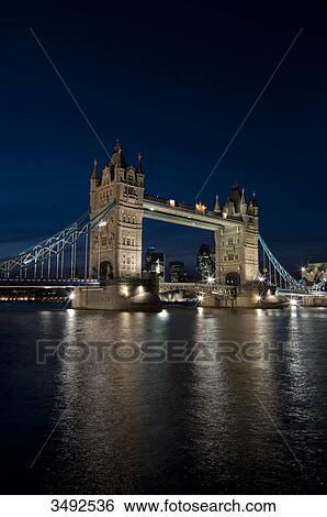 Stock Photograph - Tower Bridge and river thames, London, England, UK, Europe . Fotosearch