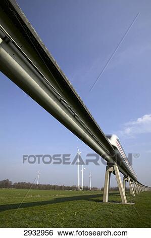 Transrapid test track, Lathen, Germany View Large Photo Image Stock Photograph - Transrapid test track, Lathen, Germany . Fotosearch