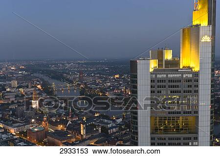 view from the Maintower to the Commerzbank Tower, Frankfurt, Germany View Large Photo Image Stock Image - view from the Maintower to the Commerzbank Tower, Frankfurt, Germany . Fotosearch