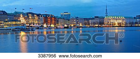 View of the shore of the Alster, Hamburg, Germany View Large Photo Image Stock Photograph - View of the shore of the Alster, Hamburg, Germany . Fotosearch