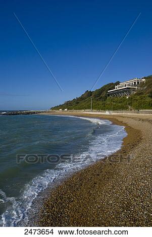 Waves on beach, Folkestone, Kent, England View Large Photo Image Picture - Waves on beach, Folkestone, Kent, England . Fotosearch