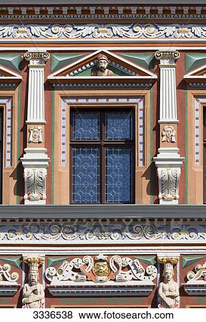 Window of a building in the old town, Erfurt, Germany View Large Photo Image Stock Photo - Window of a building in the old town, Erfurt, Germany . Fotosearch
