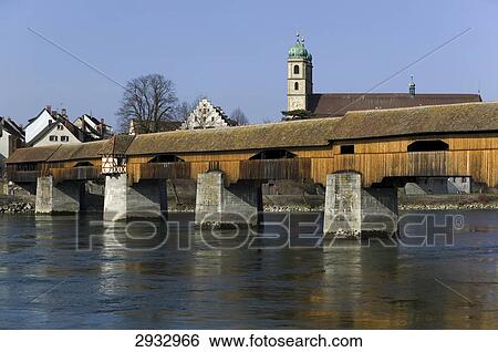 wooden bridge over the Rhine in Bad Saeckingen, Germany View Large Photo Image Stock Photograph - wooden bridge over the Rhine in Bad Saeckingen, Germany . Fotosearch