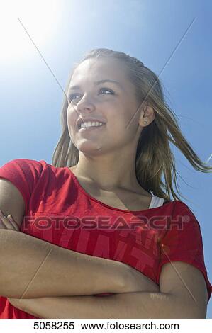 Stock Photography - Young woman, portrait . Fotosearch